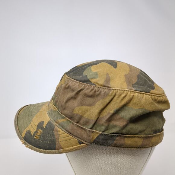 J. Crew Cadet Army Cap Camouflage Medium Lightweight Distressed Cotton - Picture 3 of 8